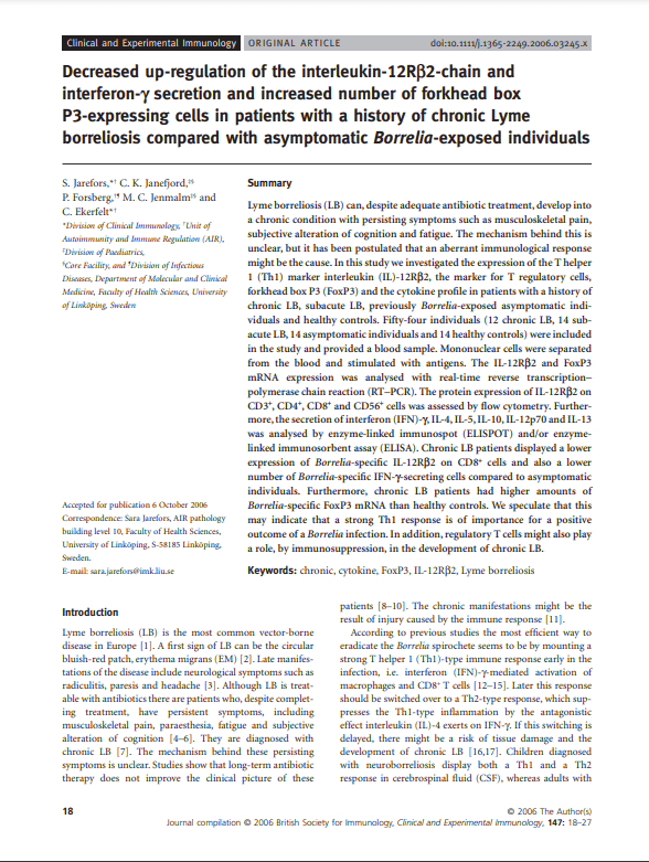 Lyme disease article